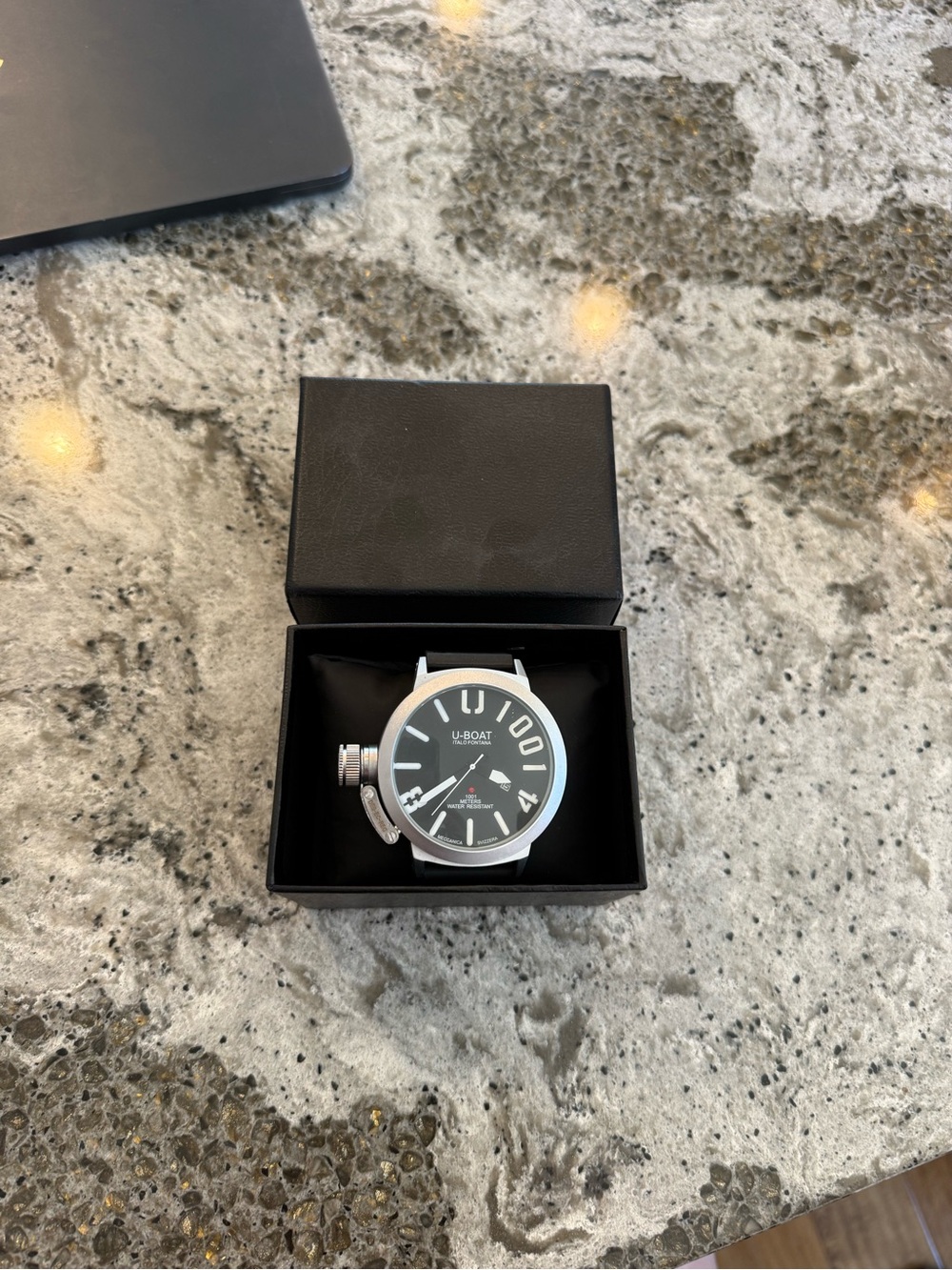 U-Boat Classico replica Men's Black Dial Silver Case Watch